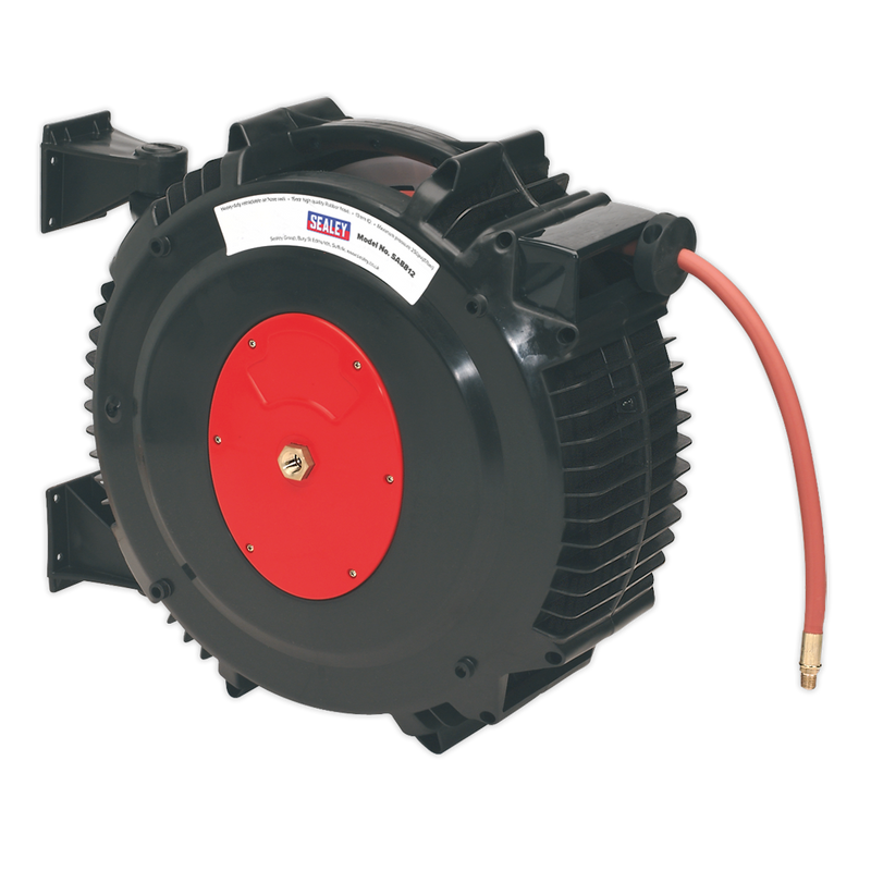 Sealey 15m Retractable Rubber Air Hose Reel 13mm ID