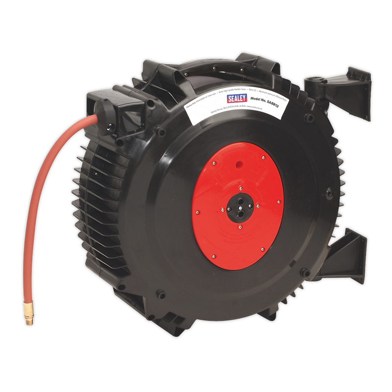 Sealey 15m Retractable Rubber Air Hose Reel 13mm ID