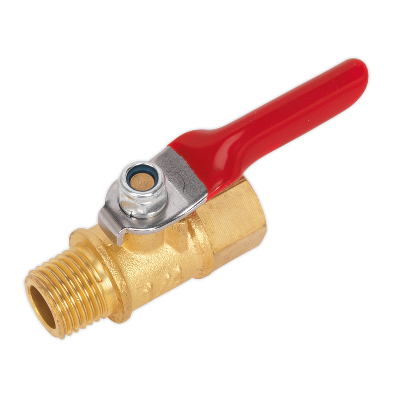 Sealey 1/4" BSPT Male Lever Ball Valve SA906