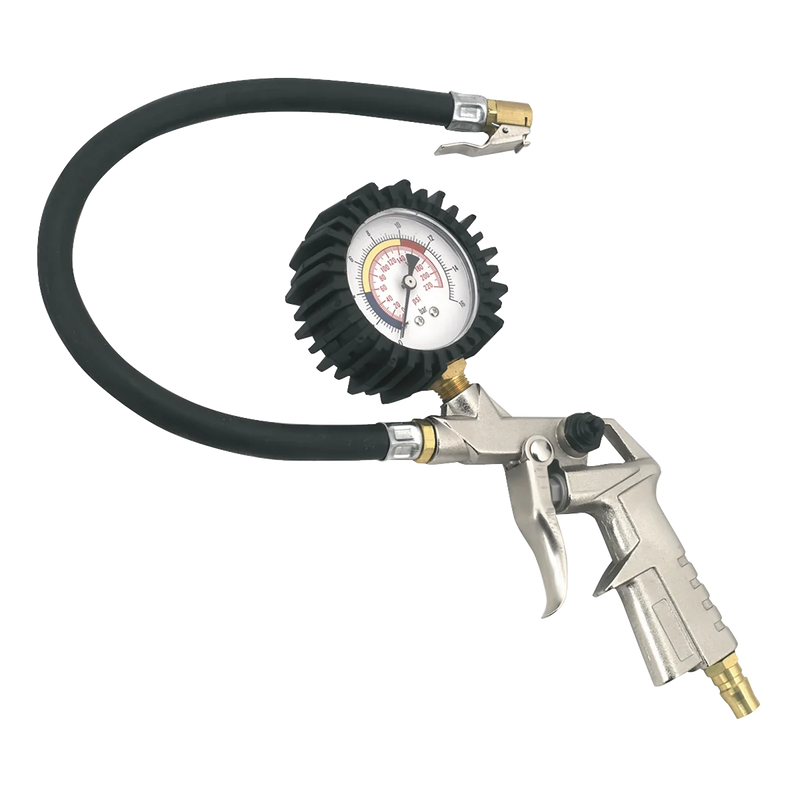 Sealey Tyre Inflator SA924 0-10bar with Clip-On Connector