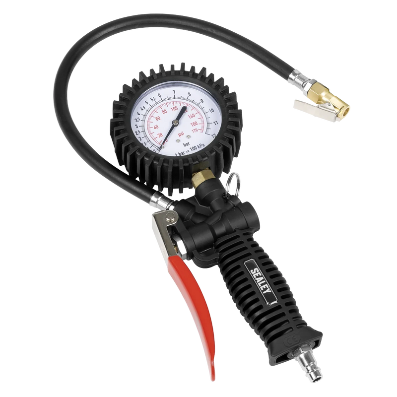 Sealey Tyre Inflator SA9302 0-174psi with Clip-On Connector
