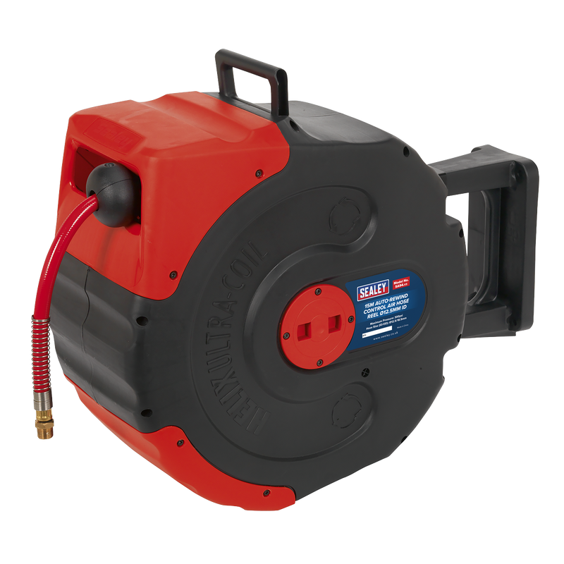 Sealey 15m Auto-Rewind Control Air Hose Reel 12.5mm ID