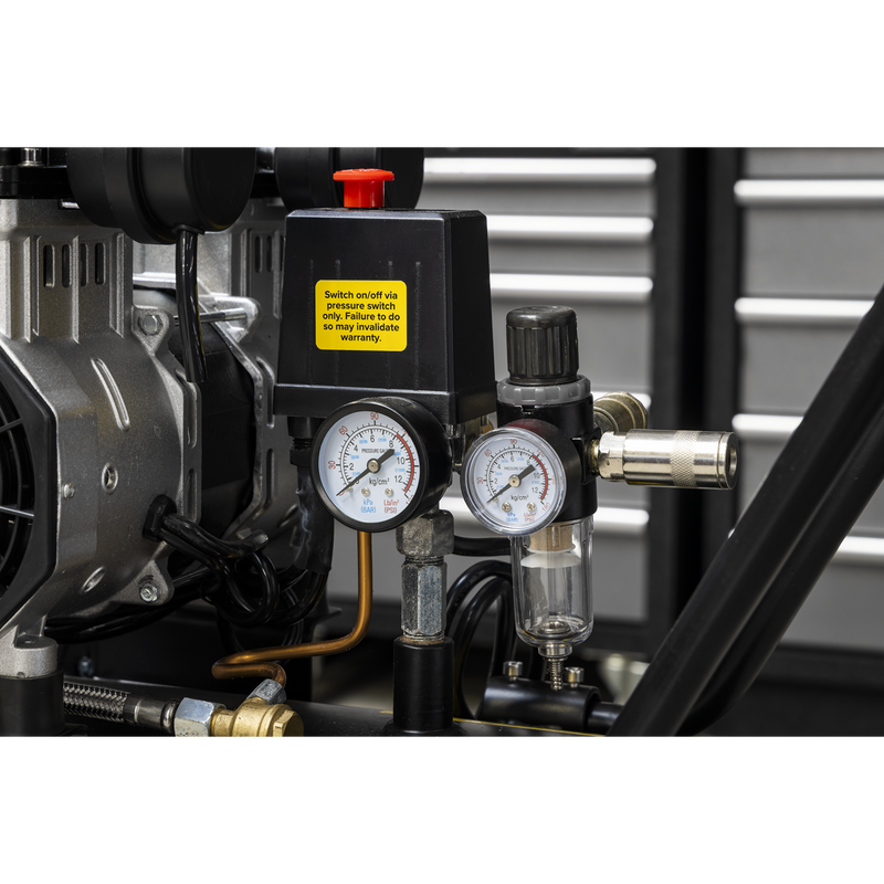 Sealey SAC10001S 100L Low Noise Direct Drive Air Compressor 2hp