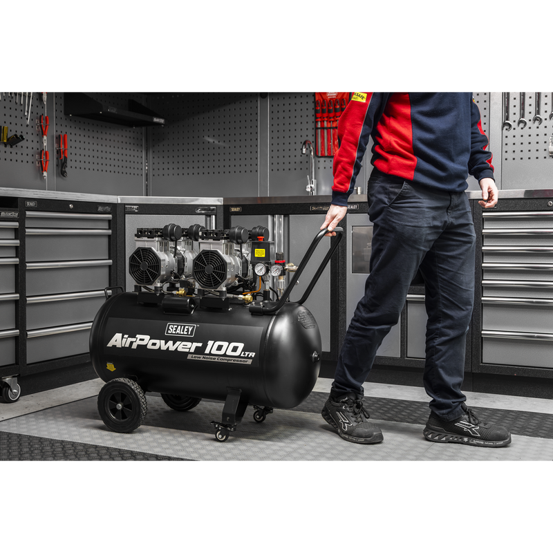 Sealey SAC10001S 100L Low Noise Direct Drive Air Compressor 2hp