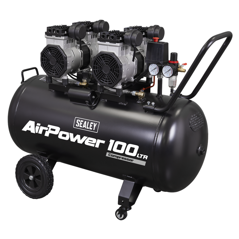Sealey SAC10001S 100L Low Noise Direct Drive Air Compressor 2hp