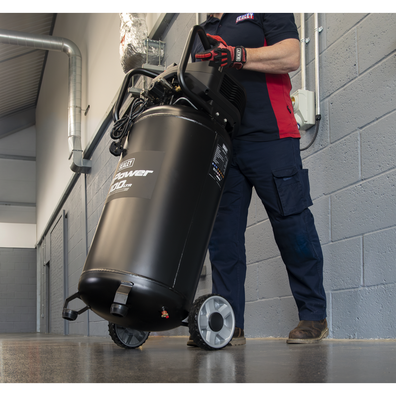 Sealey 100L Oil Free Belt Drive Vertical Compressor 2.5hp