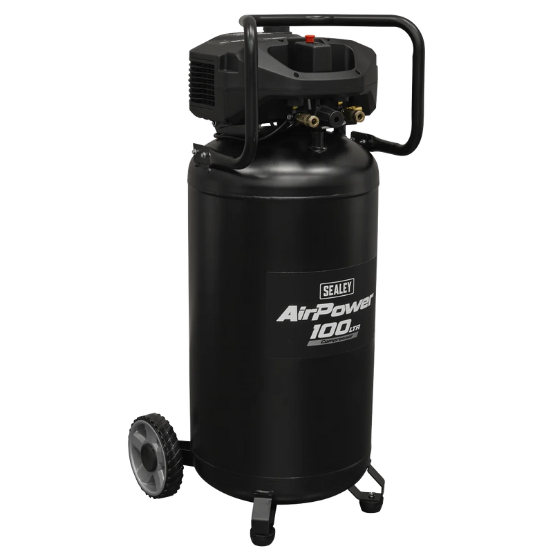 Sealey 100L Oil Free Belt Drive Vertical Compressor 2.5hp
