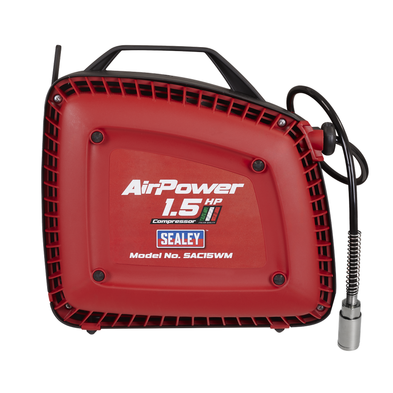 Sealey Wall Mounting Air Compressor 1.5hp with 7m Hose Reel