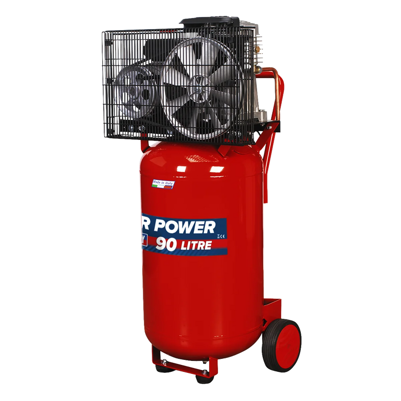 Sealey 90L Belt Drive Vertical Compressor 3hp