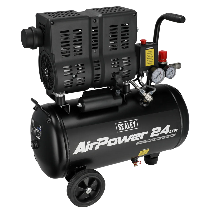 Sealey 24L Air Compressor SAC2400S 1hp Low Noise