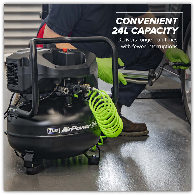 Sealey 24L Oil Free Belt Drive Compressor 2hp