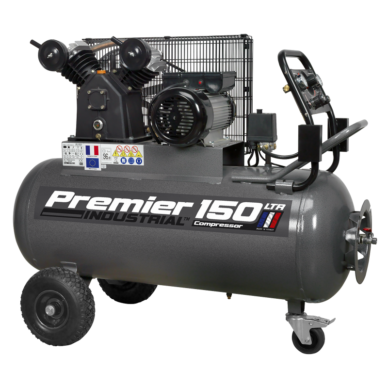 Sealey Premier Industrial 100L Belt Drive Air Compressor 3hp