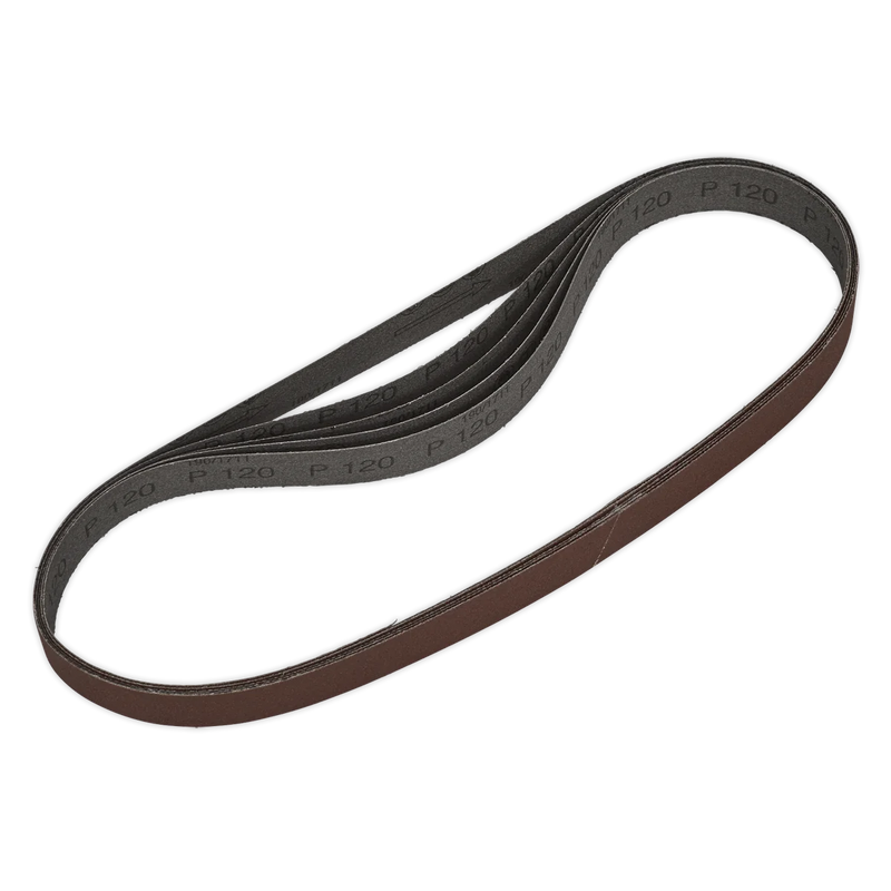 Sealey 25 x 762mm Sanding Belt 120Grit - Pack of 5 - SB0019 Trade Quality