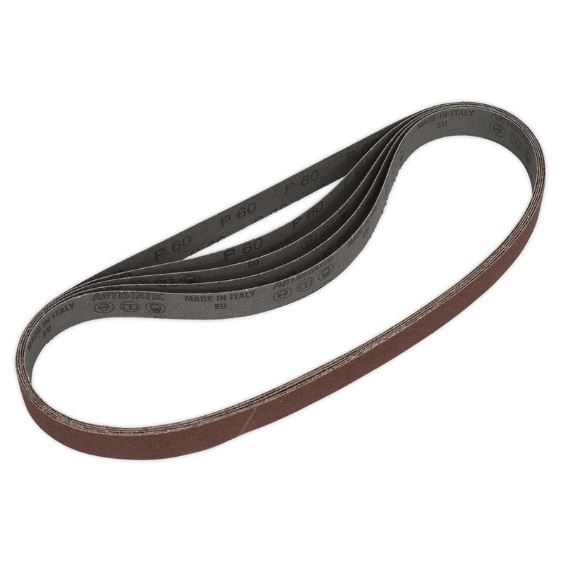 Sealey 25 x 762mm Sanding Belt 60Grit - Pack of 5 - SB0020 Trade Quality