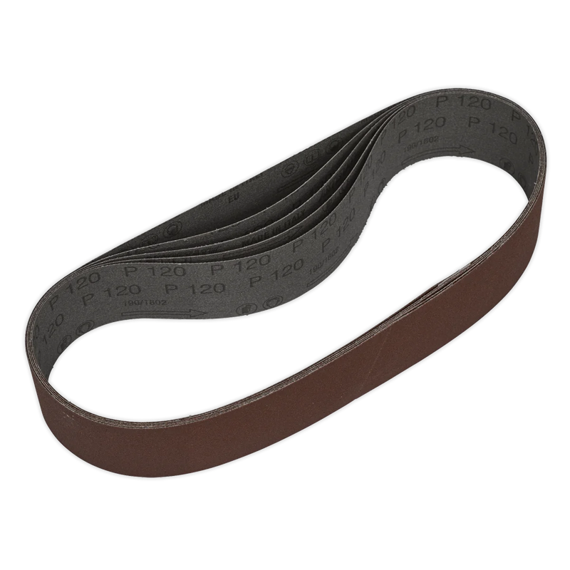 Sealey 50 x 686mm Sanding Belt 120Grit - Pack of 5 - SB005 Trade Quality