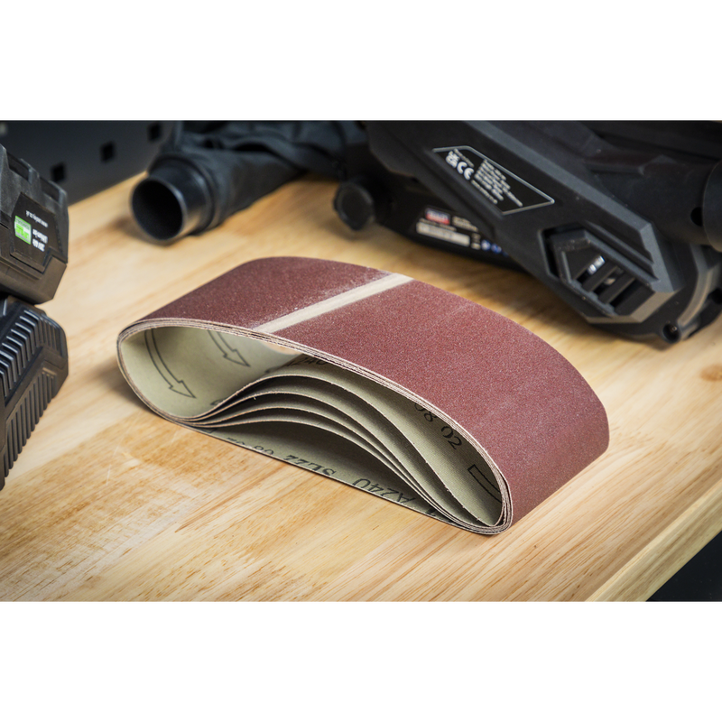 Sealey Sanding Belt 76x457mm 240Grit - Pack of 5