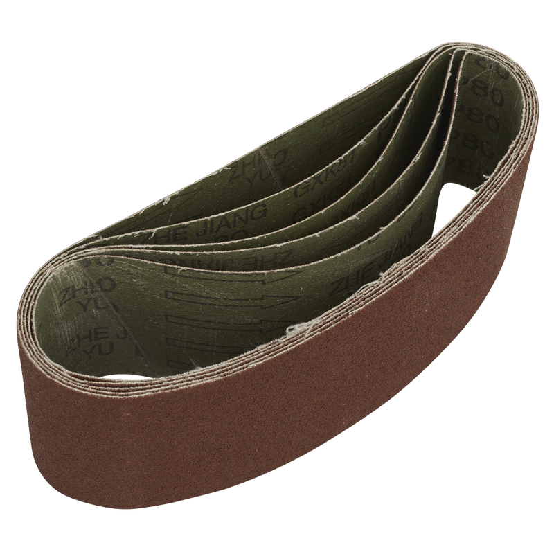 Sealey Sanding Belt 76x457mm 80Grit Pack of 5