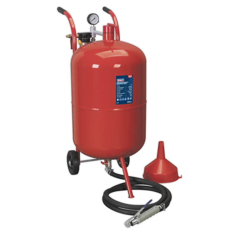 Sealey Shot Blaster SB997 37L with Water Trap & Wheels