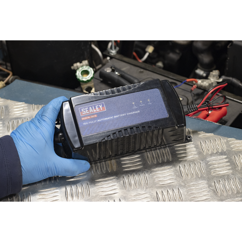 Sealey 12V Automatic Battery Charger & Maintainer 15A