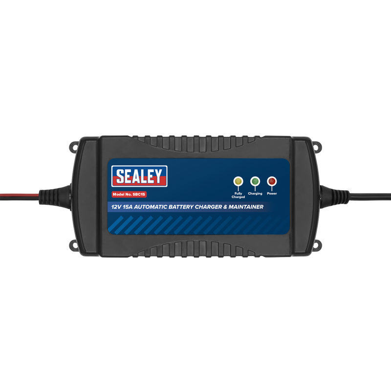 Sealey 12V Automatic Battery Charger & Maintainer 15A