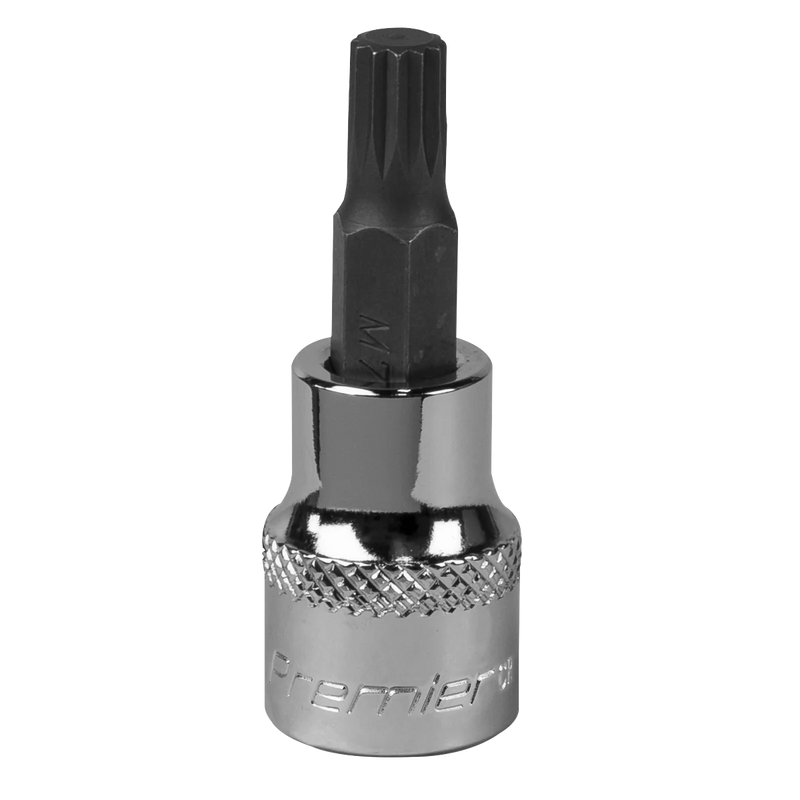 Sealey Premier Spline Socket Bit M7 1/2"Sq Drive 55mm