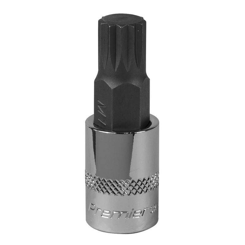 Sealey Premier Spline Socket Bit M12 1/2" Sq Drive 55mm