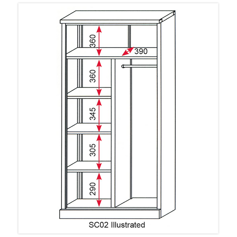 Sealey Floor Cabinet SC02 915x460x1830mm with 4 Shelves
