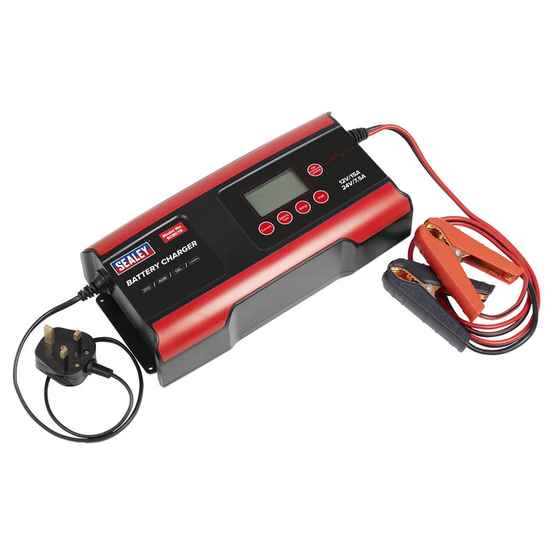 Sealey 12/24V Smart Battery Charger & Maintainer 15A
