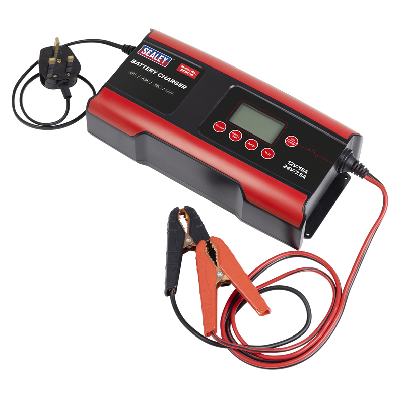 Sealey 12/24V Smart Battery Charger & Maintainer 15A