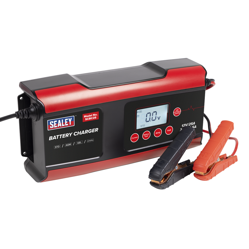 Sealey 12/24V Smart Battery Charger & Maintainer 25A