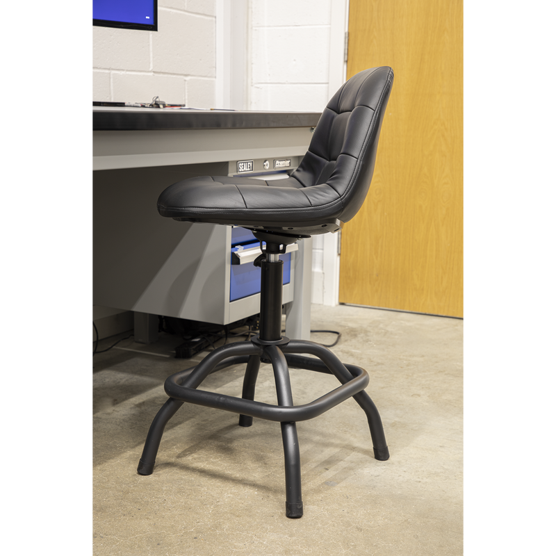 Sealey Premier Industrial Pneumatic Workshop Stool SCR01B 150kg Capacity