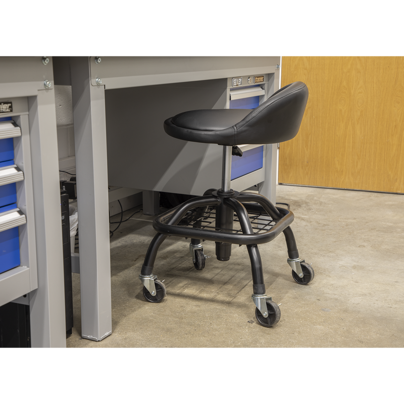 Sealey Premier Industrial Pneumatic Creeper Stool SCR02B 150kg Capacity