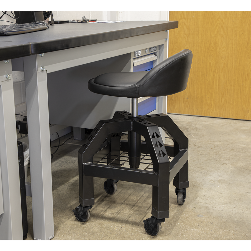 Sealey Premier Industrial Pneumatic Creeper Stool SCR03B 150kg Capacity