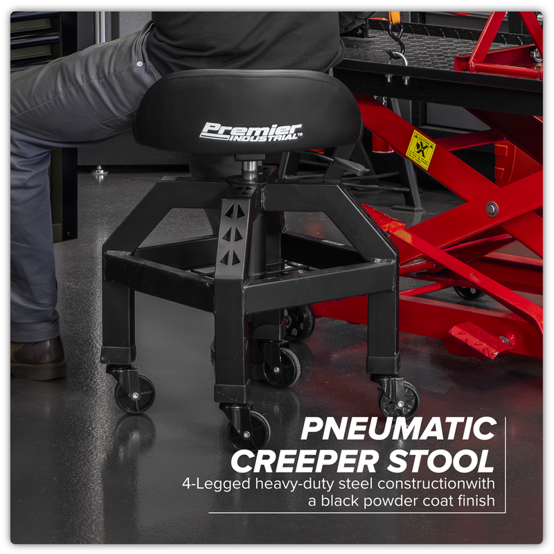 Sealey Premier Industrial Pneumatic Creeper Stool SCR03B 150kg Capacity