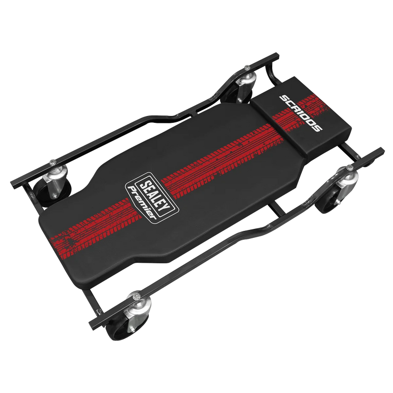 Sealey Steel Creeper SCR100S 180kg Capacity with 4 Rough Ground Wheels