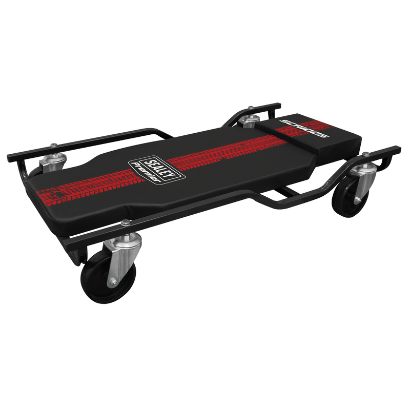 Sealey Steel Creeper SCR100S 180kg Capacity with 4 Rough Ground Wheels