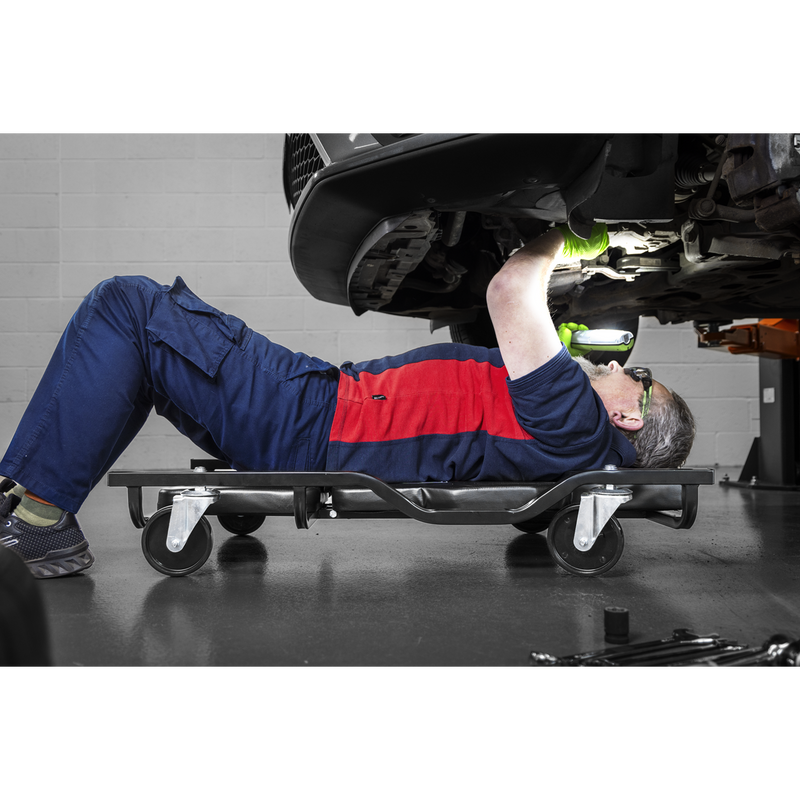 Sealey Premier Steel Creeper SCR101S 180kg Capacity with Adjustable Headrest