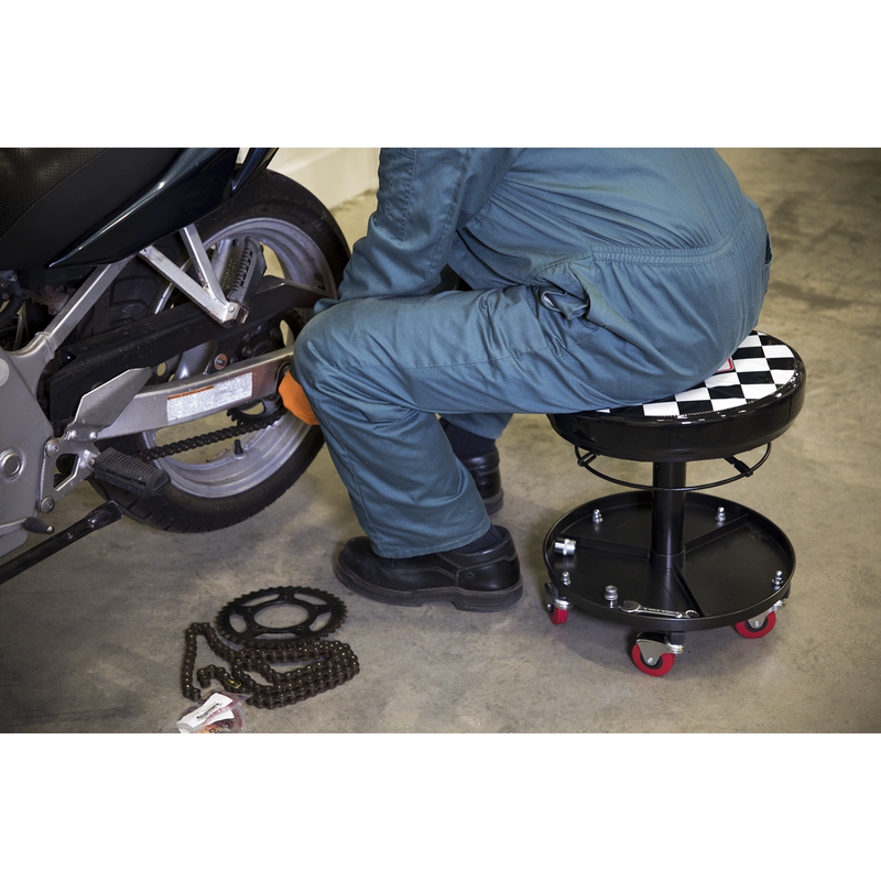 Sealey Pneumatic Mechanic's Seat Model SCR15 136kg Capacity