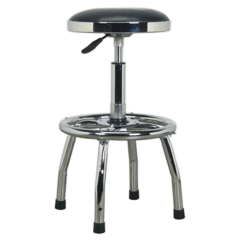 Sealey Pneumatic Stool SCR17 150kg Adjustable Height Workshop Seat
