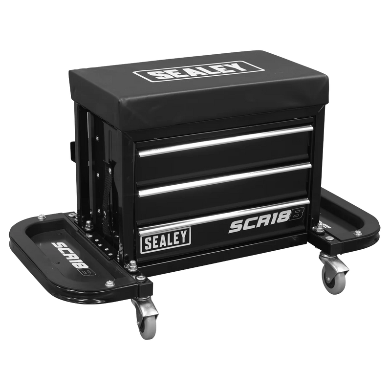 Sealey Workshop Stool & Toolbox - 136kg Load Capacity
