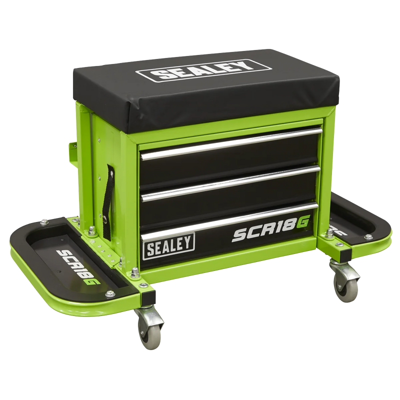 Sealey Workshop Stool & Toolbox - 136kg Load Capacity