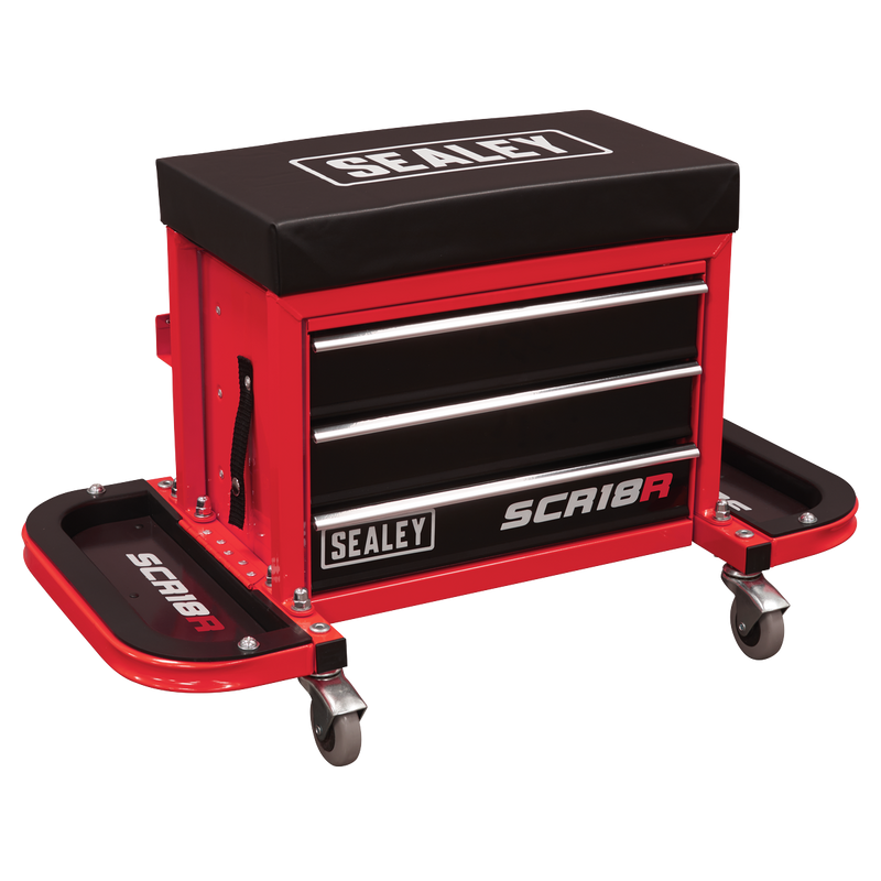 Sealey Workshop Stool & Toolbox - 136kg Load Capacity