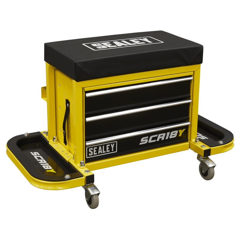 Sealey Workshop Stool & Toolbox - 136kg Load Capacity