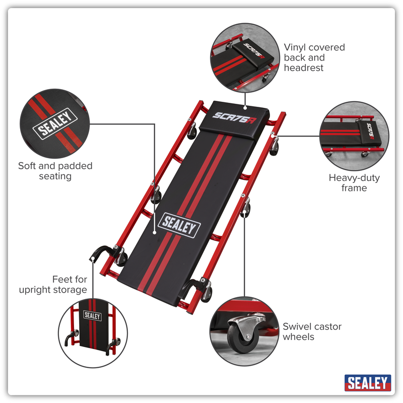 Sealey Creeper SCR75 36" Deluxe American-Style 150kg Capacity