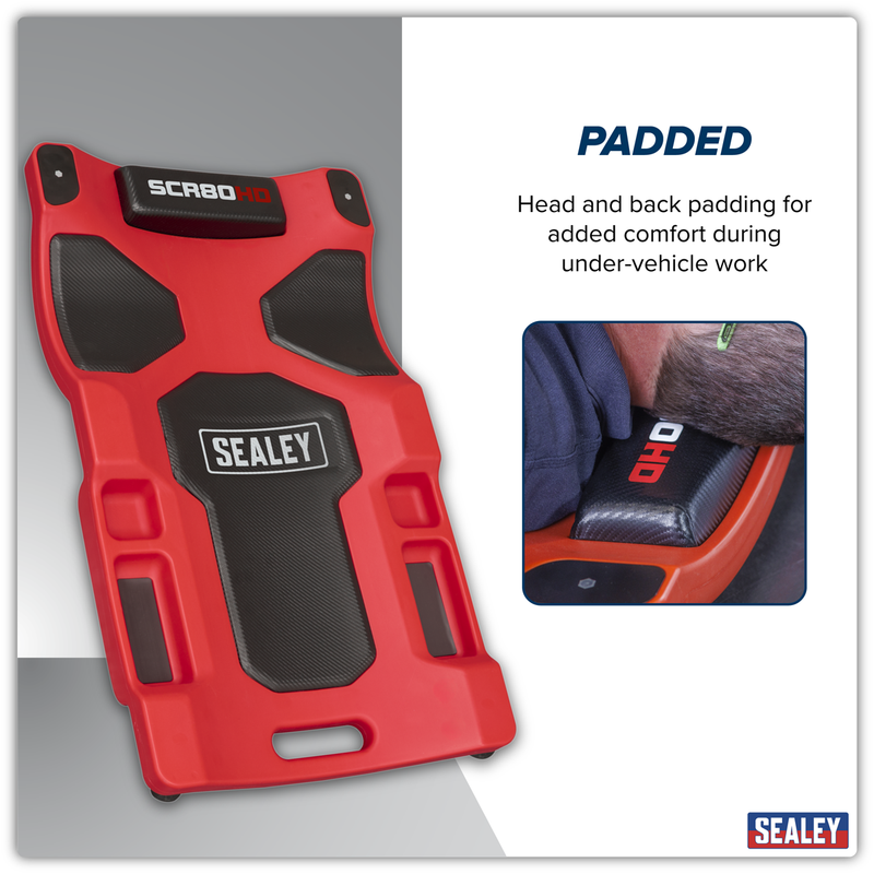 Sealey Composite Padded Creeper SCR80HD 180kg Capacity