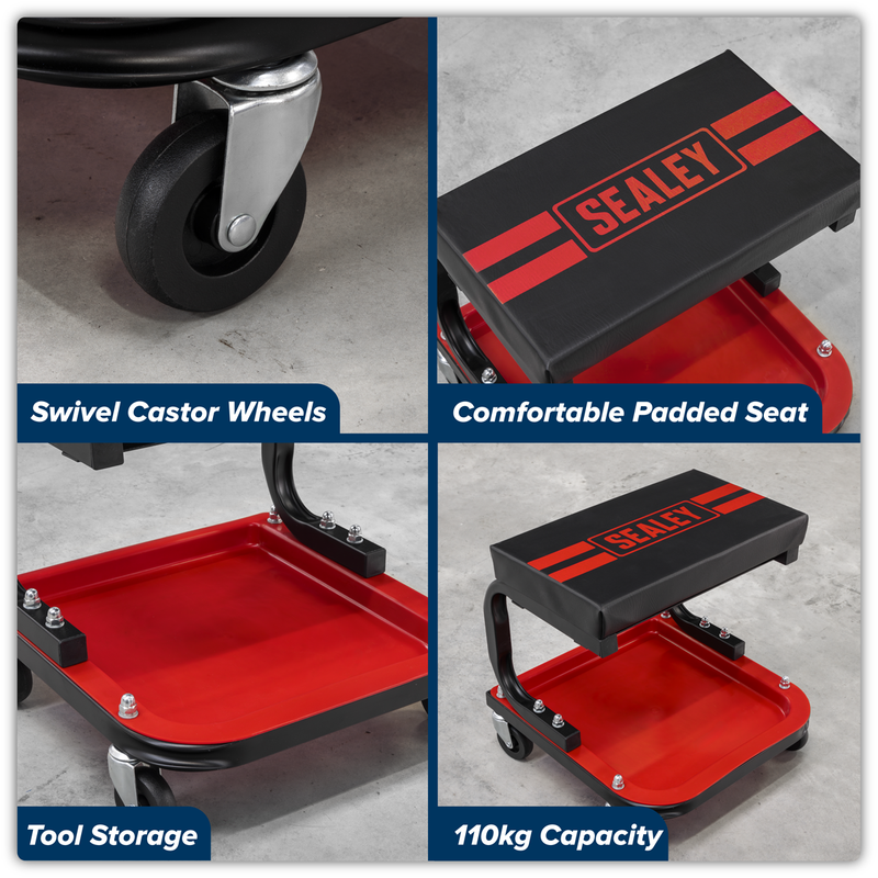 Sealey Mechanic's Utility Seat SCR9 110kg Capacity