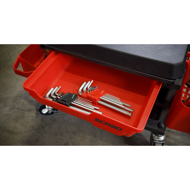 Sealey Mechanic's Deluxe Detailing Utility Seat 150kg Capacity
