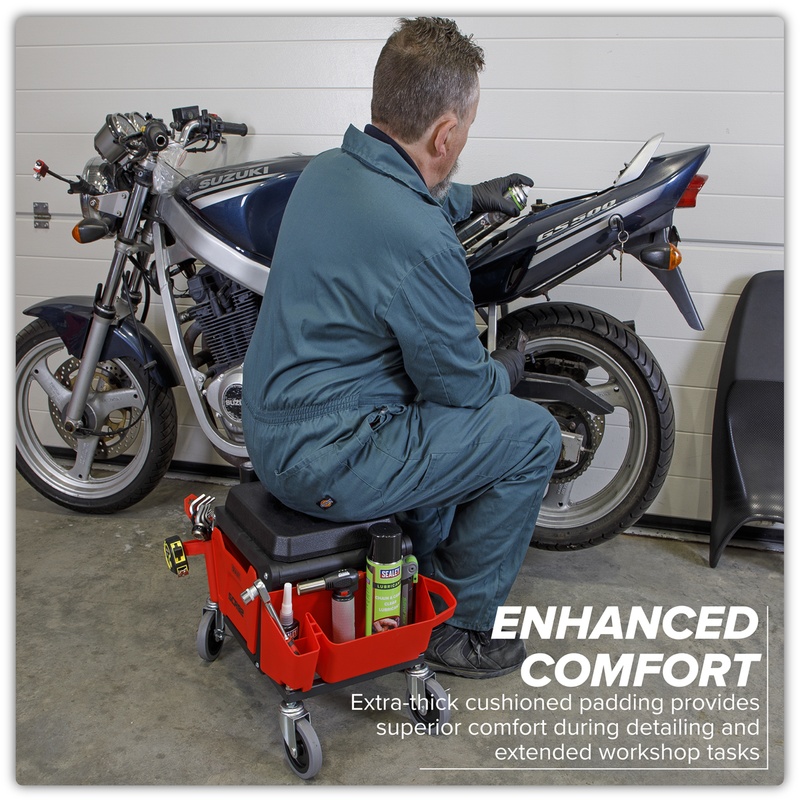 Sealey Mechanic's Detailing Utility Seat 150kg Capacity