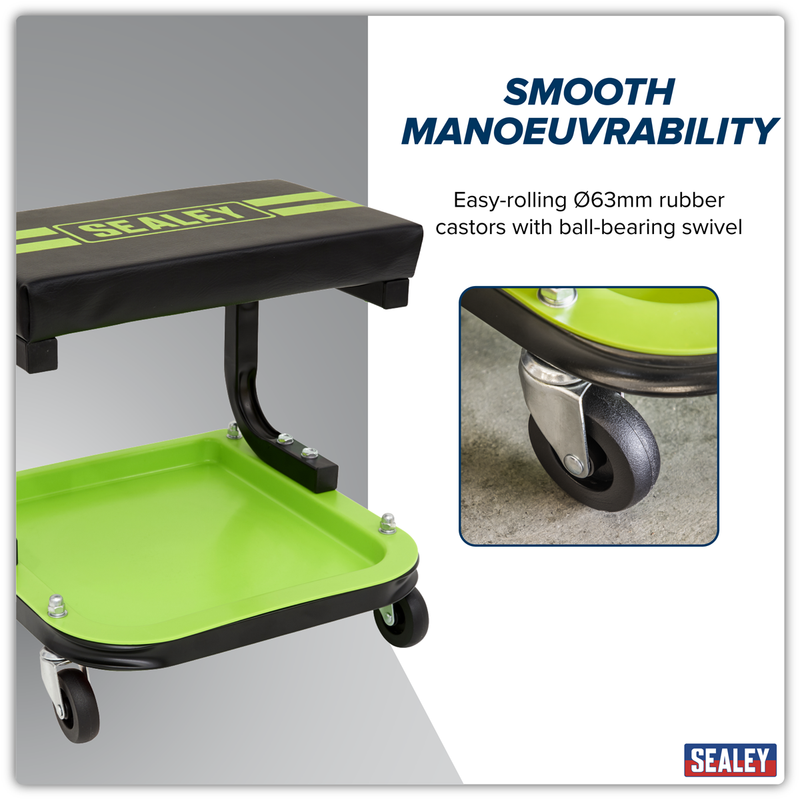 Sealey Mechanic's Utility Seat SCR9HV 110kg Capacity