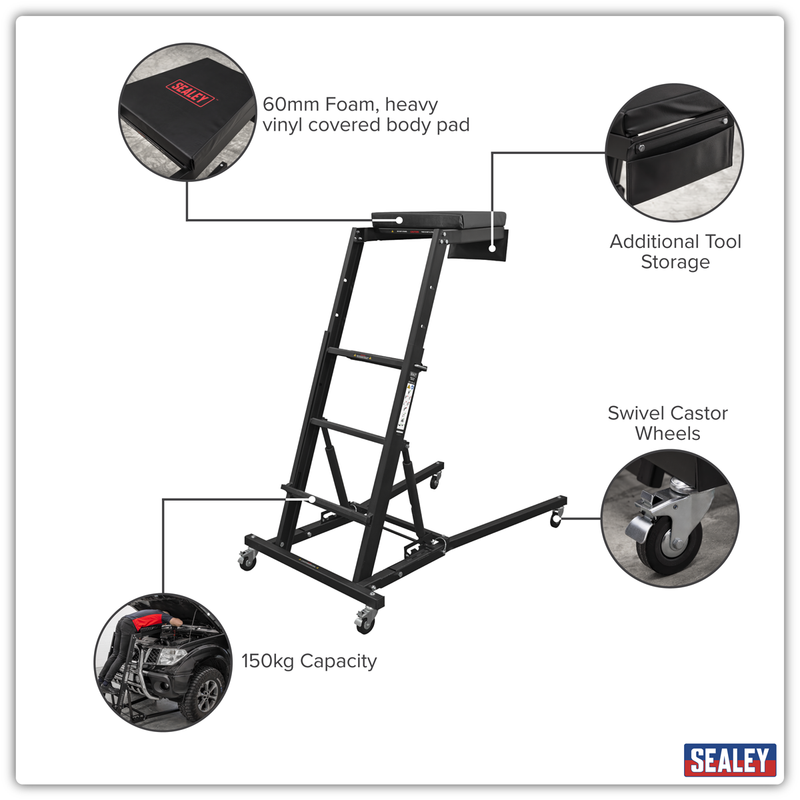 Sealey Topside Engine Bay Creeper SCRT01 150kg Capacity